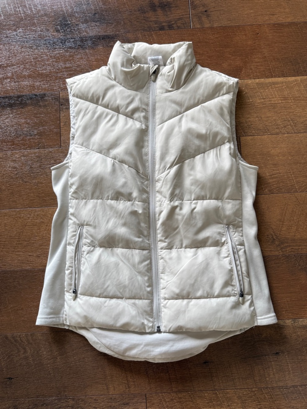 tek gear Cream Quilted Sleeveless Puffer Vest